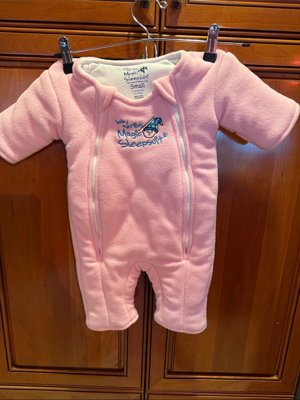 Magic Sleep Suit Pink Girls heavy fleece 3 to 6 months